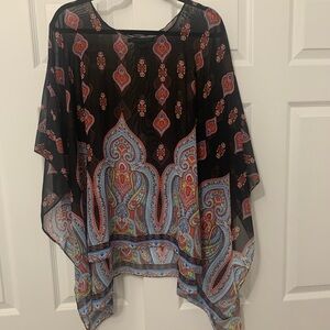 Chic Black Paisley Women's Blouse